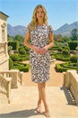 White Heart Print Lace Stretch Dress, Image 1 of 4
