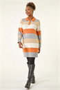 ORANGE Collared Knit Shift Dress, Image 2 of 5