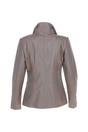 Taupe Casual Leather Jacket with Classic Collar, Image 4 of 5