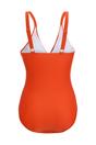 Orange Baylenne Plain One Piece Swimsuit, Image 2 of 3