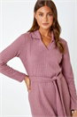 Rose Ribbed Midi Jumper Stretch Dress , Image 4 of 5