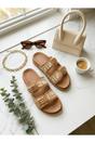 White iKrush White Willow Patterned Buckle Sandals, Image 3 of 8