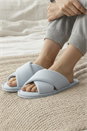 Blue Cross Over Open Toe Slipper, Image 1 of 5