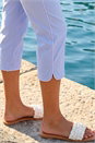 Violet Stripe Side Seam Cropped Trousers, Image 4 of 4