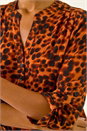 Copper Spot Print Stretch Top, Image 5 of 5