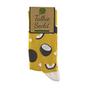 Yellow 1 Pack Ladies Cotton Novelty Design Fruit Socks, Image 5 of 5
