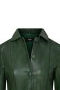 Green Goth Full Length Victorian Leather Coat, Image 5 of 6