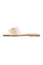 Neutral Nalani Embellished Flat Slides, Image 2 of 4
