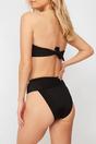 Black High Waist Bikini Bottom with Ring Hardware Detail and Shaping Fit, Image 5 of 5