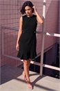 Black Sleeveless Button Side Short Dress, Image 2 of 4