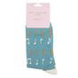 Teal 1 Pack Ladies Novelty Patterned Bamboo Socks, Image 3 of 3