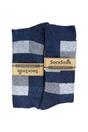 Navy 1 Pack Ladies Checkered Patterned Wool Blend Socks, Image 2 of 5