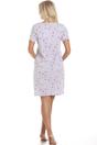 Lilac Camille Lingerie Lilac Multicoloured Heart Print Cotton Nightshirt, Image 3 of 5