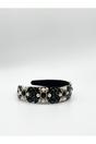 Black SVNX Black Embellished Crystal Headband, Image 4 of 5