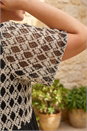 Black Curve Crochet V-Neck Midi Dress, Image 4 of 4