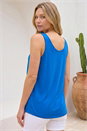 Royal Blue Stretch Jersey Vest Top, Image 2 of 4