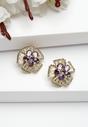 Lilac AVANT-GARDE PARIS Lilac Diva Collection Columbine Studs, Image 2 of 5