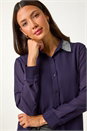 Purple Sequin Collared Shirt, Image 2 of 5