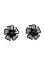 Black AVANT-GARDE PARIS Black Diva Collection Columbine Studs, Image 1 of 5