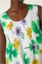 Green Abstract Print Overlay Top, Image 5 of 5