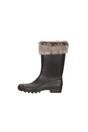 Beige Faux Fur Lined Wellington Boots, Image 3 of 7