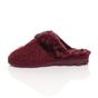 Burgundy AJVANI Burgundy Glitter Knitted Mules Slippers, Image 2 of 5