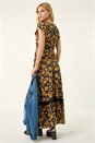Yellow Floral Buttoned Maxi Dress, Image 4 of 5