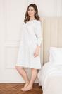 Ivory Camille Lingerie Ivory Jersey Long Sleeve Floral Print Nightdress, Image 2 of 5
