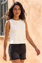 Ivory  Dusk Floral Embroidered Top, Image 3 of 4