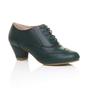 Teal AJVANI Teal Mid Heel Brogue Ankle Boots Shoe Boots, Image 1 of 6