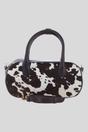 Multi Real Hair-On Leather Mini Bowler Handbag, Image 1 of 4