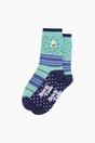 Green Embroidered Bee Daisy Combed Cotton Socks, Image 3 of 4
