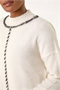 Ivory Funnel Neck Seam Detail Jumper, Image 5 of 5
