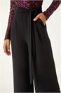 Magenta Sequin Wrap V-Neck Stretch Jumpsuit, Image 5 of 6