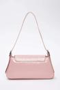 Pink WOVCOR Pink Flap Over Baguette Shoulder Bag, Image 4 of 4