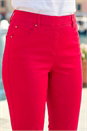Red Cropped Stretch Denim Jegging, Image 4 of 4