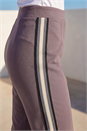 Taupe Petite Side Stripe Trouser, Image 4 of 4
