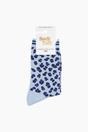 Blue Leopard Combed Cotton Glitter Socks, Image 4 of 4