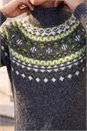Dark Grey Fairisle Knit Jumper, Image 4 of 4