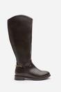 Dark Brown 'Nyla' Knee High Boots With Low Flat Heel, Image 2 of 7