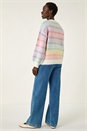Multi  Rainbow Stripe Knit Jumper, Image 4 of 8