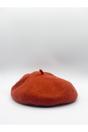 Orange Plain Felt Beret, Image 6 of 8