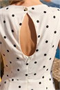 Ivory  Polka Dot Boat Neck Dress, Image 4 of 4