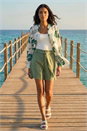 Green Tropical Palm Leaf Buttoned Shirt, Image 2 of 5
