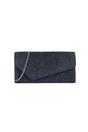 Navy SVNX Navy Luxe Metallic Clutch, Image 1 of 1
