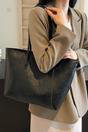 Black Large Tote Handbag With Shoulder Strap, Image 4 of 4
