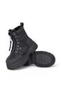 Black Womens Platform High Ankle Boots-Fusion, Image 4 of 7