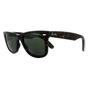 Brown Ray-Ban Brown Rectangle Tortoise Green Sunglasses, Image 2 of 4