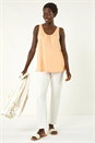 Peach V-Neck Stretch Jersey Vest Top, Image 2 of 5