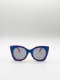 Pink Oversized Round Cat-Eye Sunglasses, Image 1 of 7